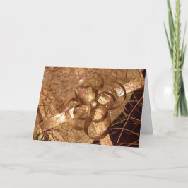 Cartão Quadro de Natal de Arco Dourado 7x5