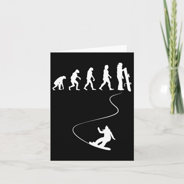 Cartão Quadro de neve de evolução simples desenhado (Frente)