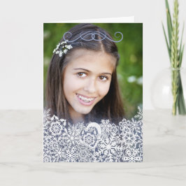 Cartão Quadro De Neve Elegante De Natal Com Foto Personal