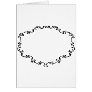 Cartão Quadro de Vintagem do ornamentado