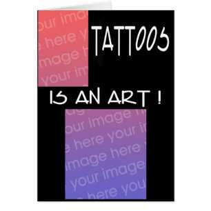 Cartão Quadro dobro do tatuagem
