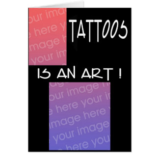 Cartão Quadro dobro do tatuagem