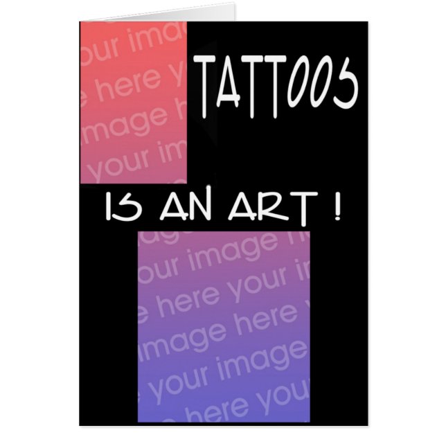 Cartão Quadro dobro do tatuagem (Frente)