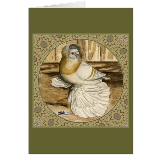 Cartão Quadro Dourado do Trompeter Inglês (Frente)