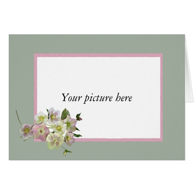 Cartão Quadro feito sob encomenda com grupo de flores do (Frente Horizontal)