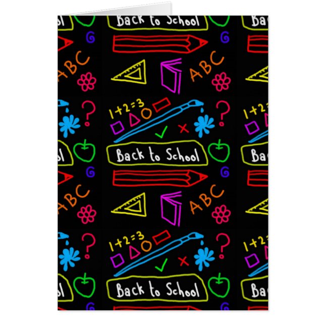 Cartão Quadro Negro De Volta À Escola (Frente)