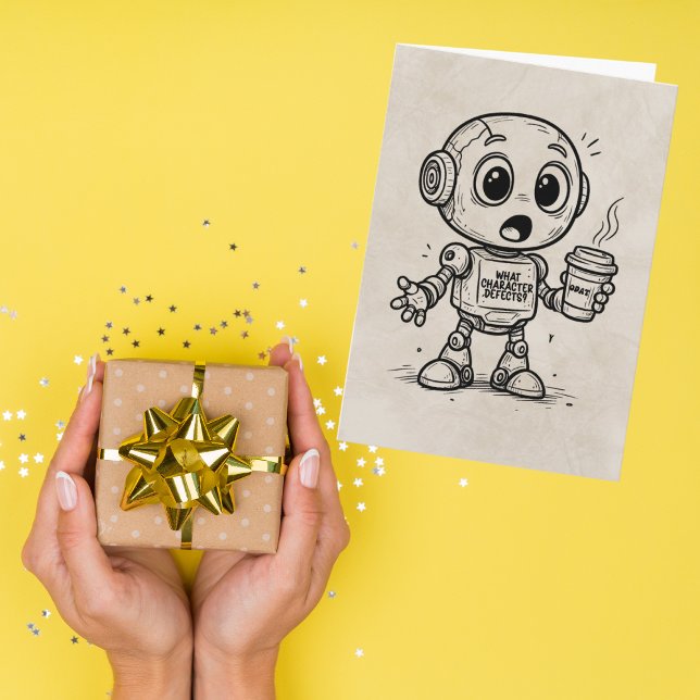 Cartão Quais Defeitos de Caráter? – Presente Divertido de (Criador carregado)