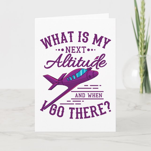 Cartão Qual é o meu próximo piloto de aviação altitude en (Frente)