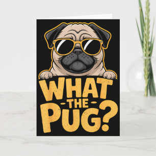 Cartão Qual é o Pug Para Crianças Meninos Amante de Cães
