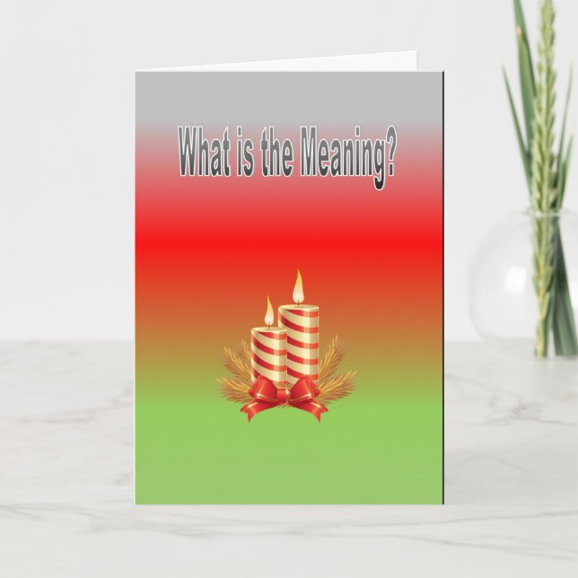 Cartão Qual é o significado? (Frente)