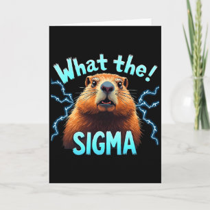 Cartão Qual Sigma Meme Antigo Woodchuck Para Ground-hog L