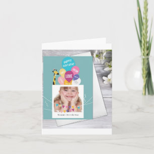 Cartão Qualquer Aniversário Personalizado Da Colagem De F