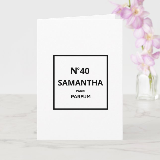 Cartão QUALQUER ANO de Aniversário do Designer de Perfume (Orquídea)