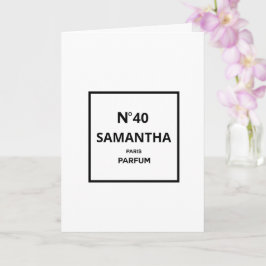 Cartão QUALQUER ANO de Aniversário do Designer de Perfume