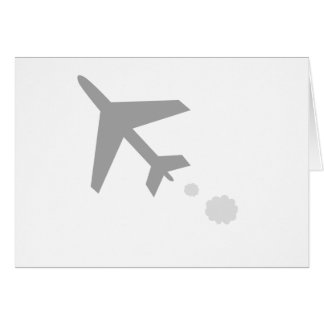 Cartão qualquer coisa avião; plano