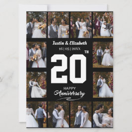 Cartão Qualquer Colagem de Fotos Feliz Aniversário 12