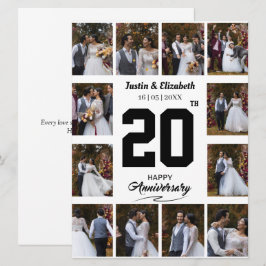 Cartão Qualquer Colagem de Fotos Feliz Aniversário 12