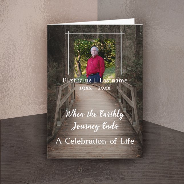 Cartão Quando a Jornada Termina o Boletim Memorial (Criador carregado)