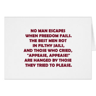 Cartão Quando a liberdade falhar