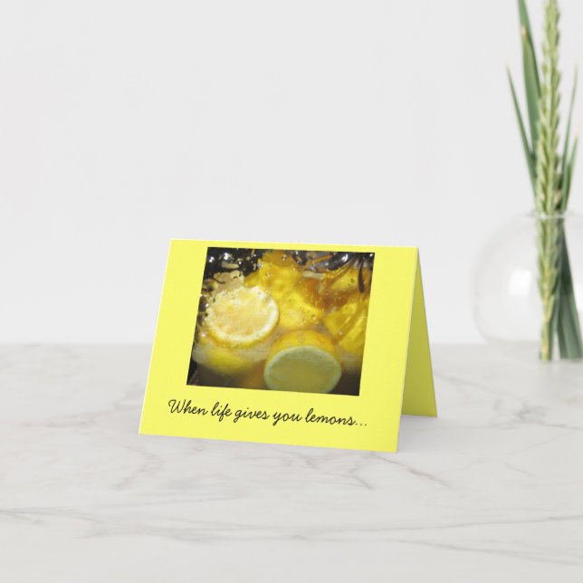 Cartão Quando a vida te dá limões... (Frente)