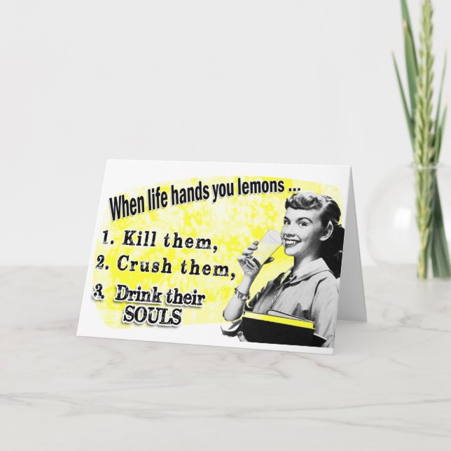 Cartão Quando a vida te dá limões (Frente)