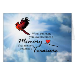 Cartão Quando alguém que você ama, cardinal