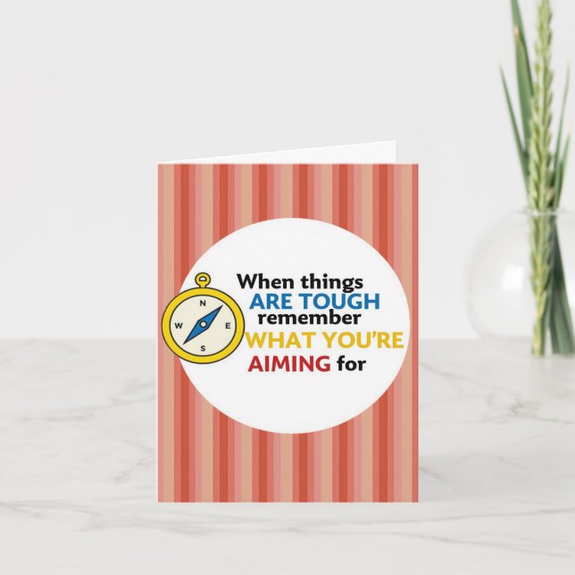 Cartão Quando as coisas são difíceis (Frente)