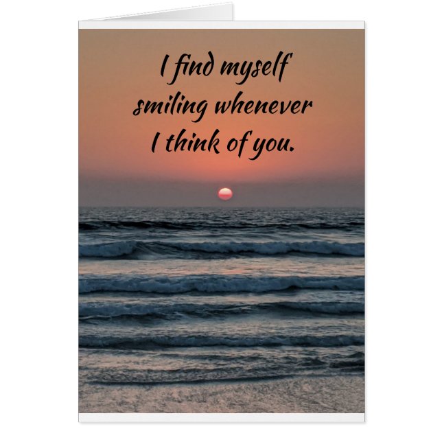 CARTÃO **QUANDO EU PENSO EM "VOCÊ" EU SORRO** (Frente)