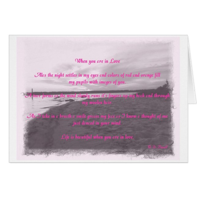 Cartão Quando filtro do rosa do amor de u r n (Frente Horizontal)