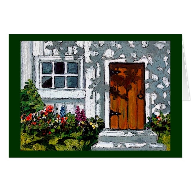 Cartão Quando o deus fecha a porta abre a janela: (Frente Horizontal)