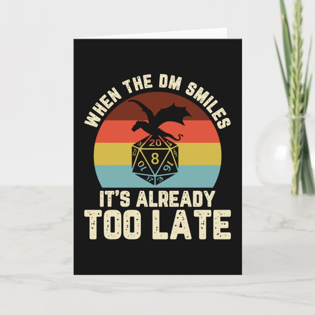 Cartão Quando o DM sorri o Nerd RPG (Frente)