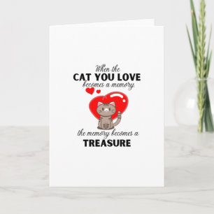 Cartão Quando o gato que você ama se torna uma memória, a