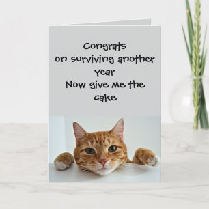 Cartão Quando o Gato se Importa.. Só um Pouco – Aniversár
