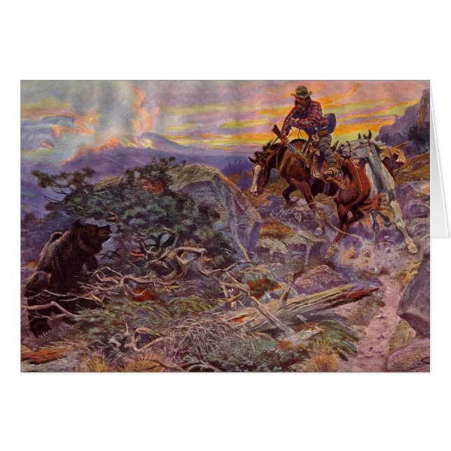 Cartão Quando o nariz de um cavalo bater o olho do homem (Frente horizontal)