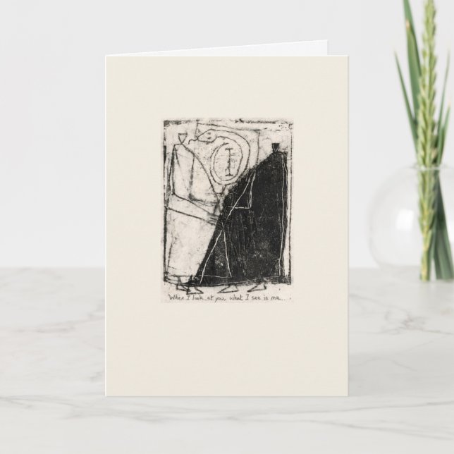 Cartão Quando olho para ti, o que vejo sou eu (Frente)