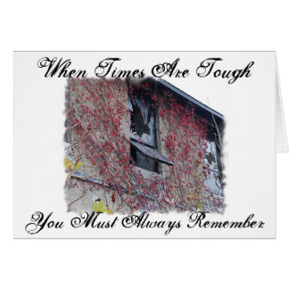 Cartão Quando os tempos são resistentes carde