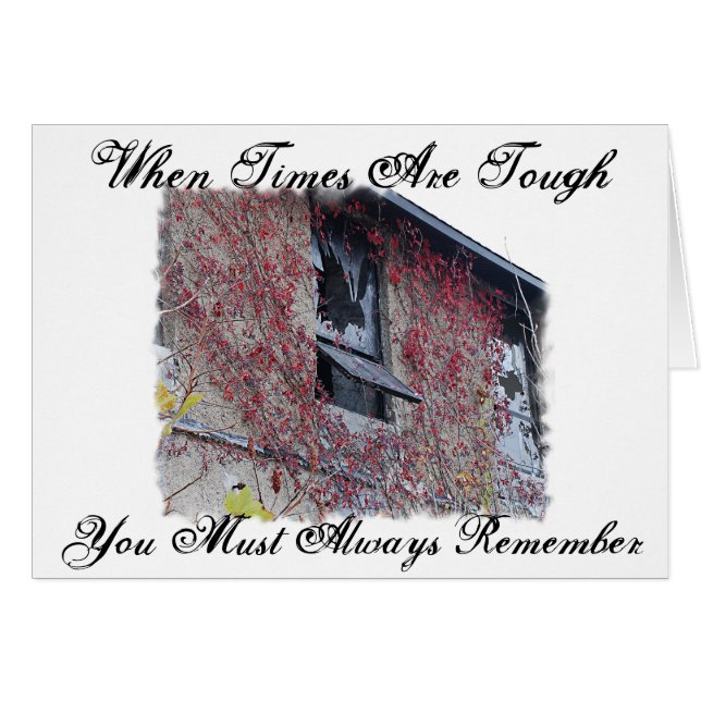 Cartão Quando os tempos são resistentes carde (Frente Horizontal)