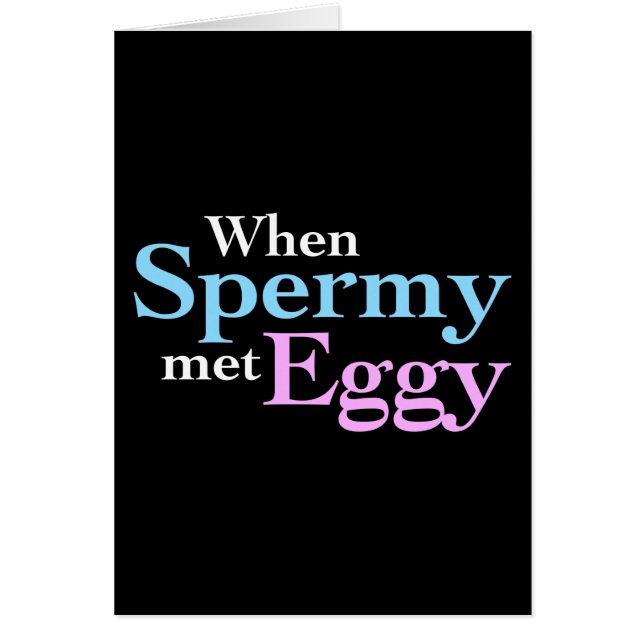 Cartão Quando Spermy encontrou Eggy (Frente)