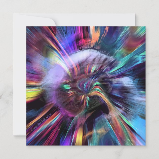 Cartão "Quando Uma Roda Colorido Implodes!" (Frente)