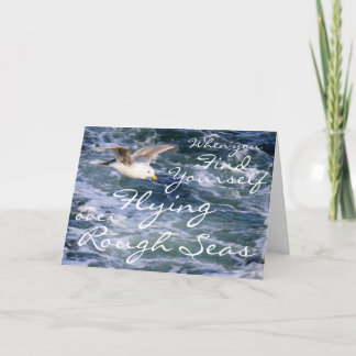 Cartão Quando você se encontrar voar sobre mares ásperos