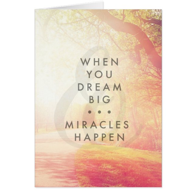 Cartão Quando você sonhar (Frente)