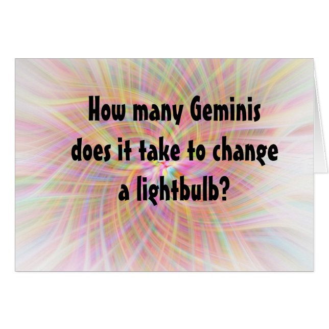 Cartão Quantos Gêmeos o fazem para tomar a chan… (Frente Horizontal)