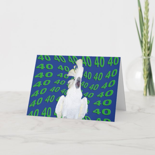 Cartão Quarenta aniversário (Frente)