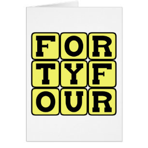 Cartão Quarenta e quatro, número 44