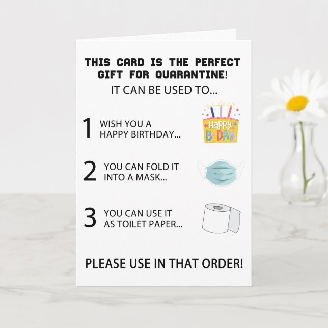 Cartão Quarentena Encantada Aniversário (Planta pequena)