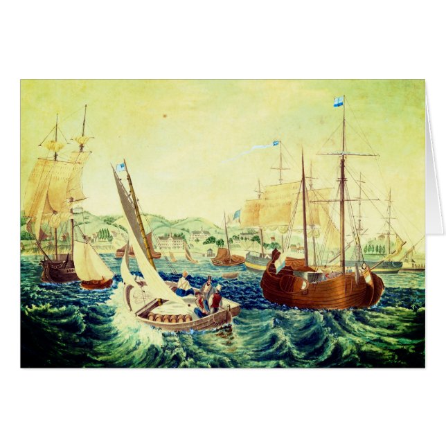 Cartão Quarentena, Staten Island 1833 (Frente Horizontal)