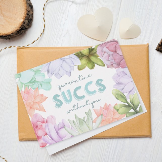 Cartão Quarentena Sucedida Sem Você | Engraçada Srta. (Criador carregado)