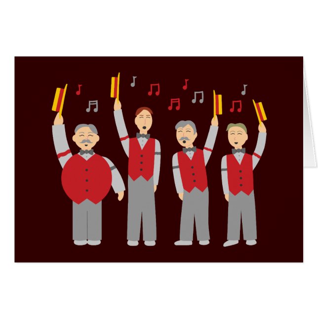 Cartão Quarteto Clássico de Barbershop (Frente Horizontal)