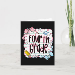 Cartão Quarto Ano De Volta À Escola Para Meninas Noteboo