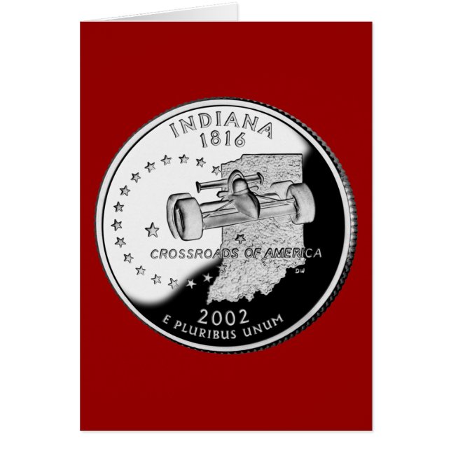 Cartão Quarto Estadual de Indiana do Lado Inverso (Frente)